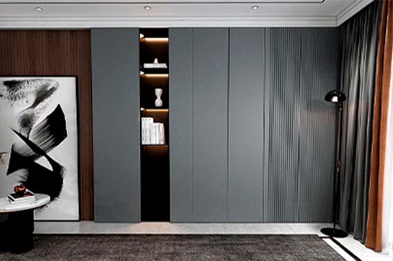 Дизайн шкафов в гостиную — 40 фото
